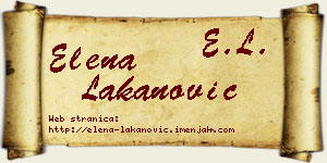 Elena Lakanović vizit kartica